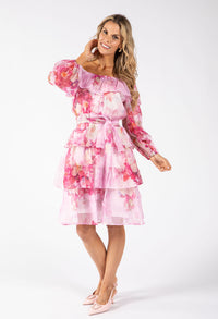 Floral Print Tiered Dress