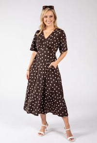Pretty Polka Dot Midi Dress