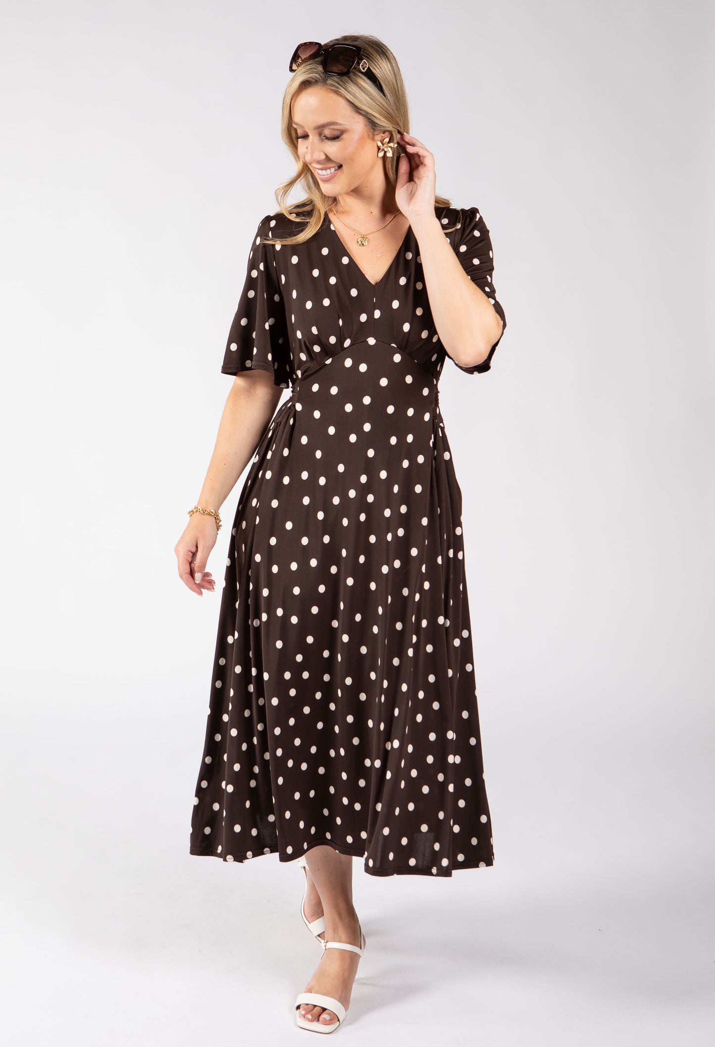 Pretty Polka Dot Midi Dress