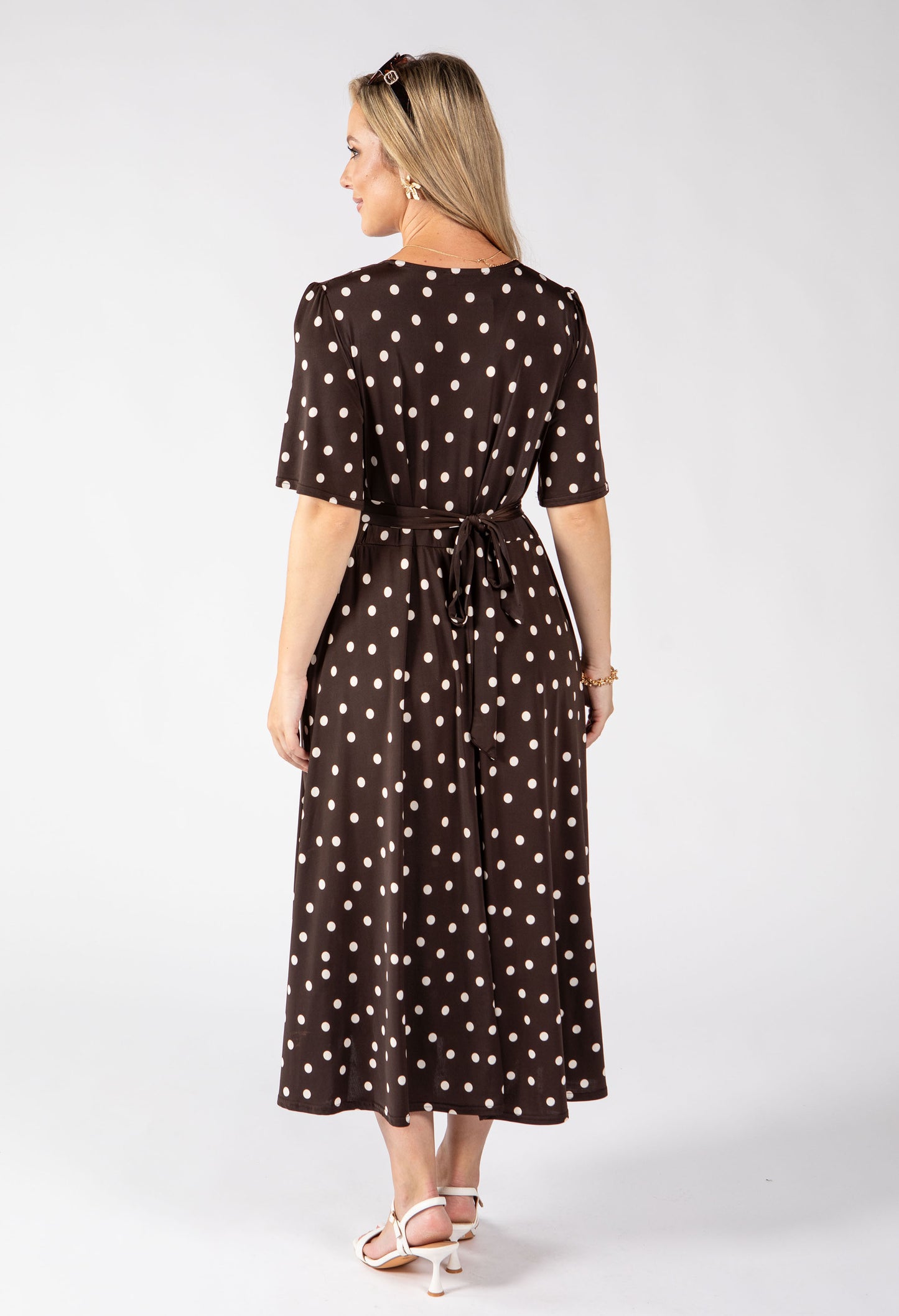 Pretty Polka Dot Midi Dress