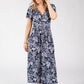 Canon Leaf Print Midi Dress