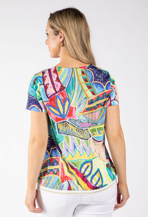 Picasso Abstract Print Top