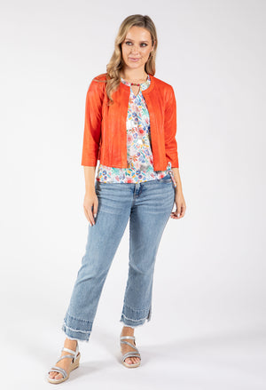 Folk Open Faux Leather Jacket