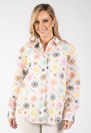 Floral Embroidery Blouse