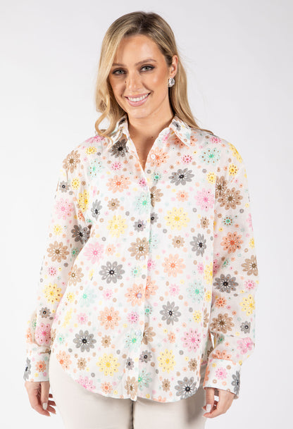 Floral Embroidery Blouse