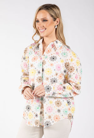 Floral Embroidery Blouse