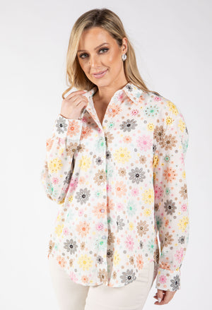 Floral Embroidery Blouse