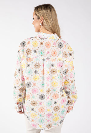 Floral Embroidery Blouse