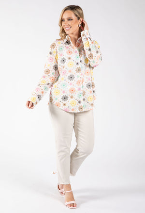 Floral Embroidery Blouse