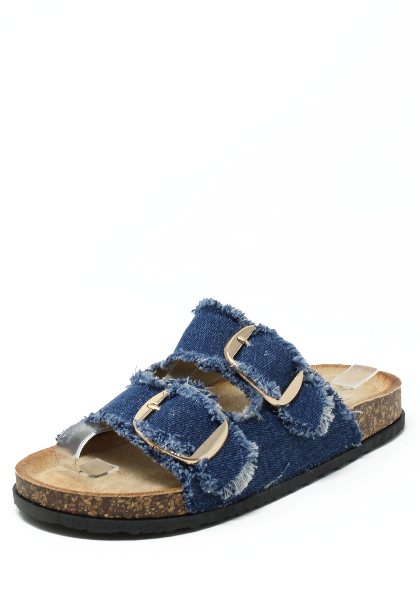 Denim Double Strap Sandal