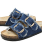 Denim Double Strap Sandal