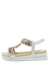 Diamante and Beaded Wedge