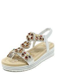 Diamante and Beaded Wedge