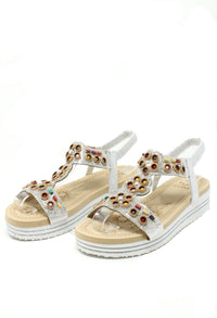 Diamante and Beaded Wedge