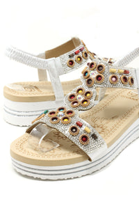Diamante and Beaded Wedge