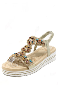Diamante and Beaded Wedge