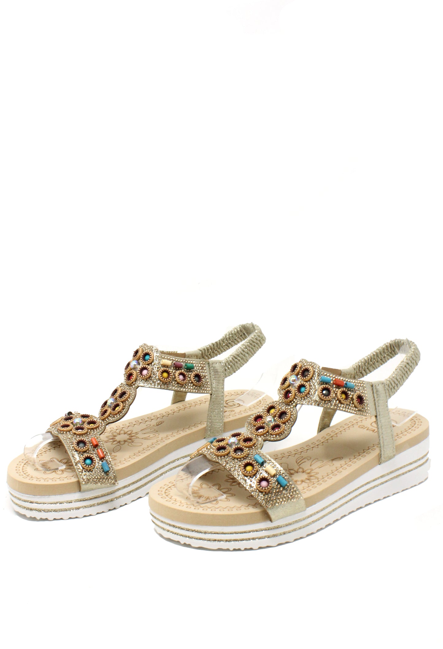 Diamante and Beaded Wedge