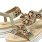 Diamante and Beaded Wedge