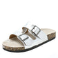 Soft Metallic Double Strap Sandal