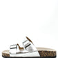 Soft Metallic Double Strap Sandal