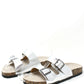 Soft Metallic Double Strap Sandal