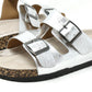 Soft Metallic Double Strap Sandal
