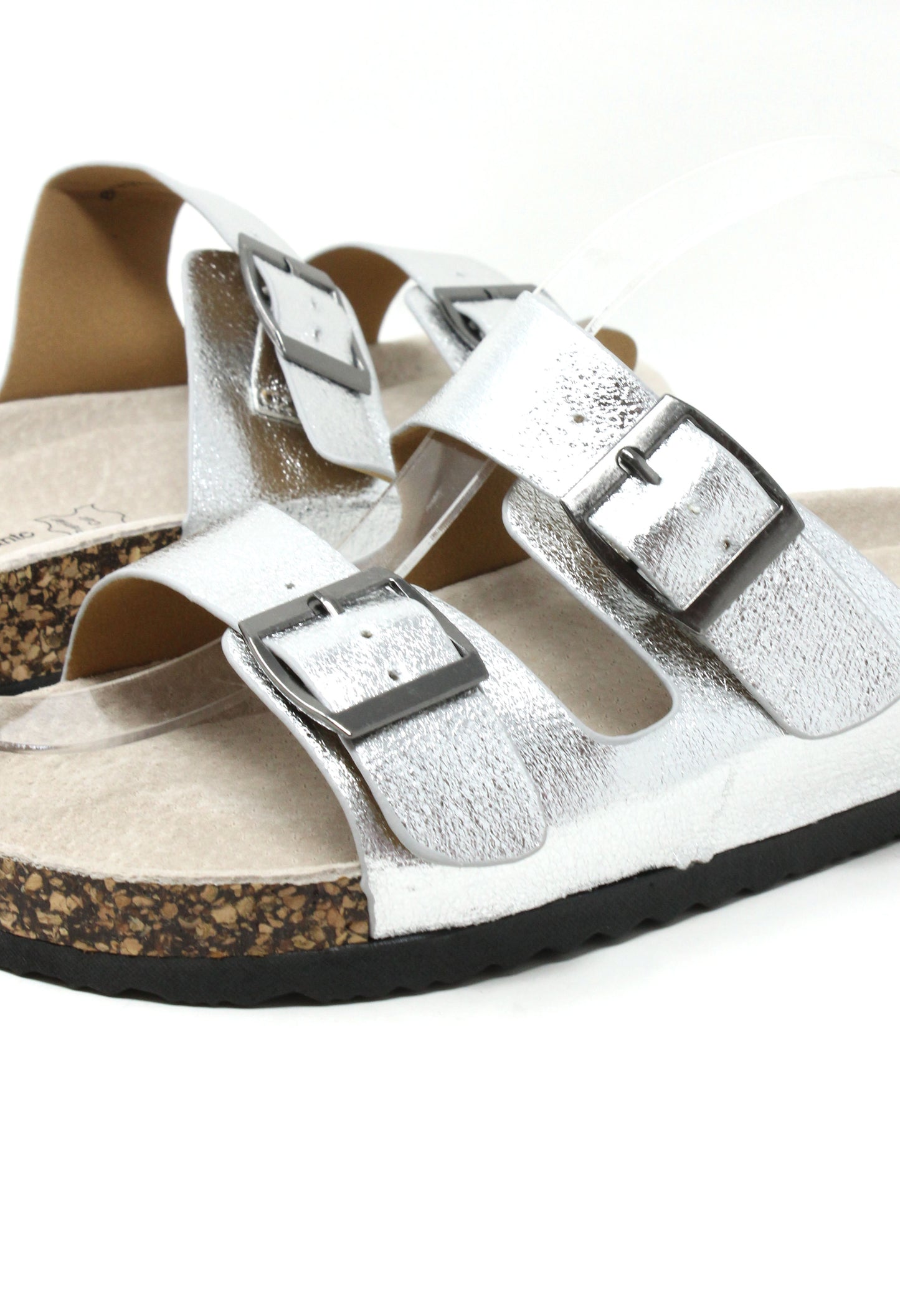 Soft Metallic Double Strap Sandal