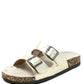 Soft Metallic Double Strap Sandal