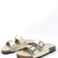 Soft Metallic Double Strap Sandal