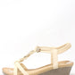 Floral Beaded Wedge Sandal