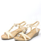 Floral Beaded Wedge Sandal