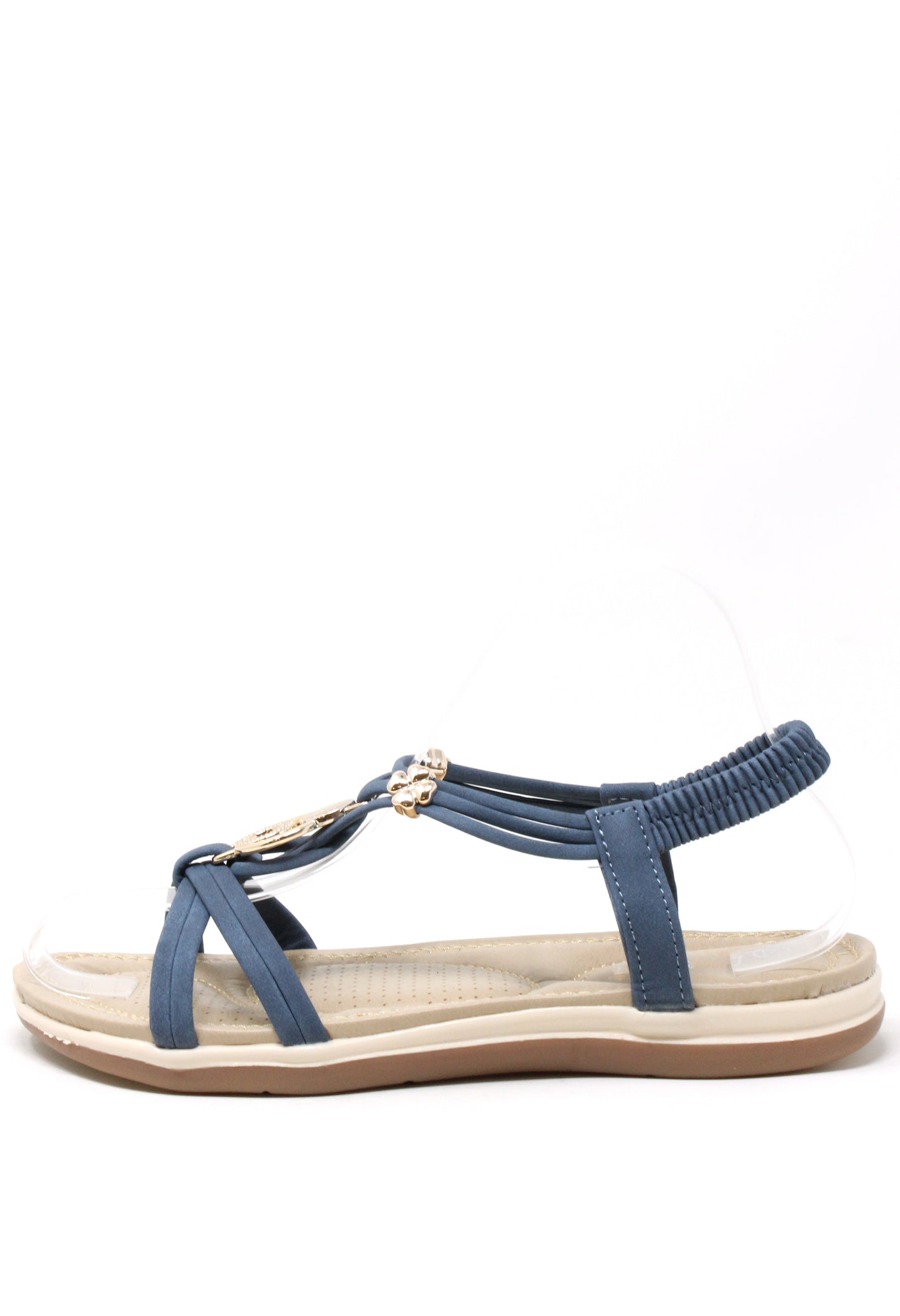 Disc and Floral Gem Sandal