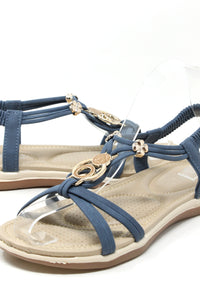 Disc and Floral Gem Sandal
