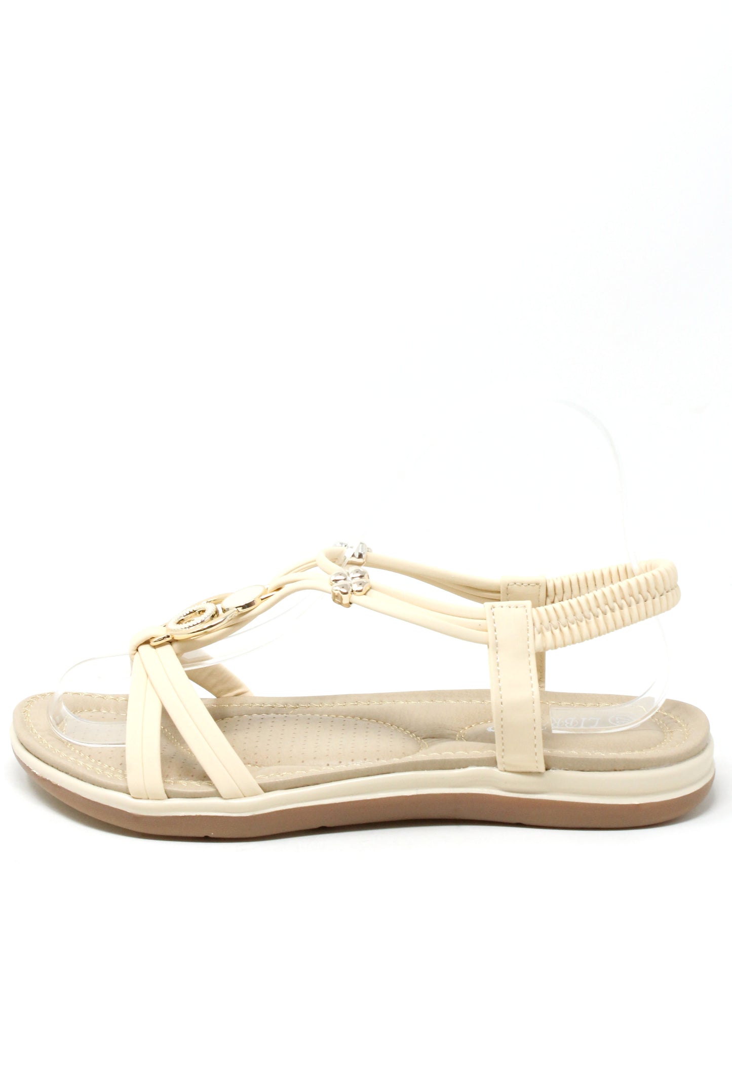 Disc and Floral Gem Sandal