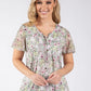 Floral Print Angel Sleeve Top