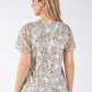 Floral Print Angel Sleeve Top