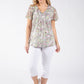 Floral Print Angel Sleeve Top