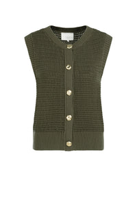 Gold Button Knitted Vest