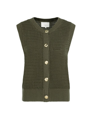 Gold Button Knitted Vest