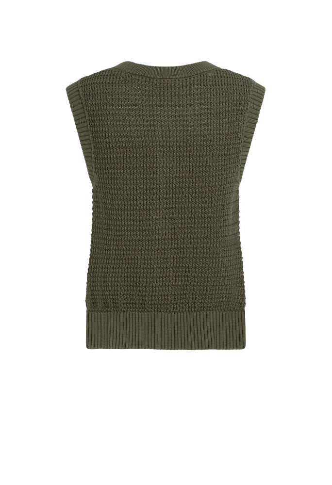 Gold Button Knitted Vest