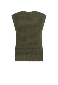 Gold Button Knitted Vest