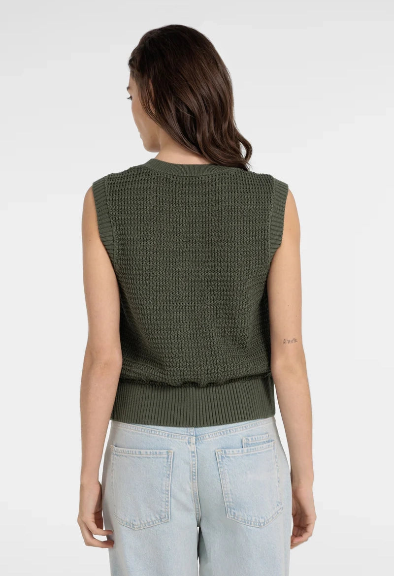 Gold Button Knitted Vest