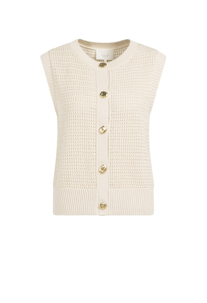 Gold Button Knitted Vest