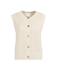Gold Button Knitted Vest