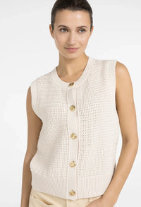 Gold Button Knitted Vest