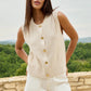 Gold Button Knitted Vest