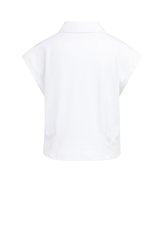 Sleeveless jersey blouse