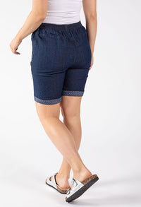 Pull On Denim Bermuda Shorts