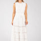 Embroidered Sleeveless Midi Dress