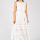 Embroidered Sleeveless Midi Dress